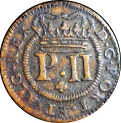 Anverso de 10 Reales (Réais) - Pedro II