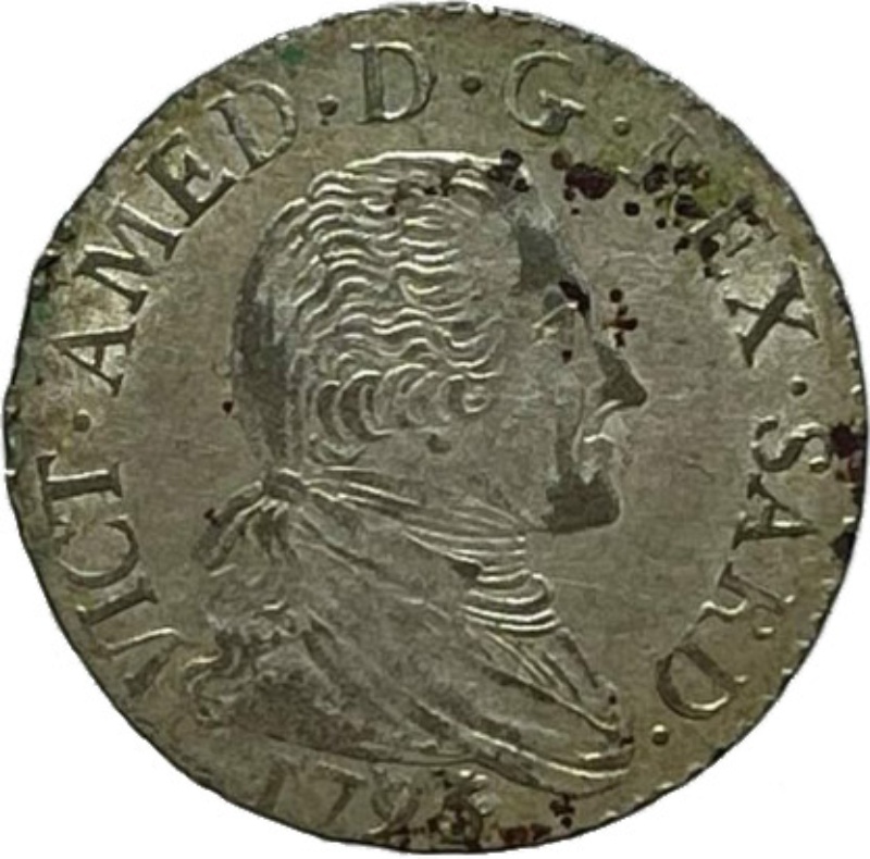 Anverso de 10 Soldi - Victorio Amedeo III