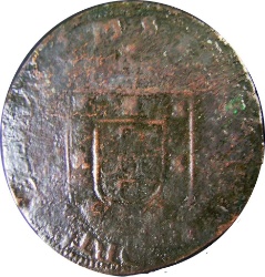 Anverso de 10 (X) Reales (Réais) - Sebastião I