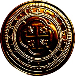 Reverso de 100 Euros (100 Escudos “centén” de Felipe III)