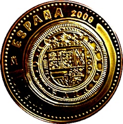 Anverso de 100 Euros (100 Escudos “centén” de Felipe III)