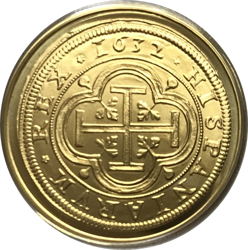 Reverso de 100 Euros (8 Escudos de Felipe IV)