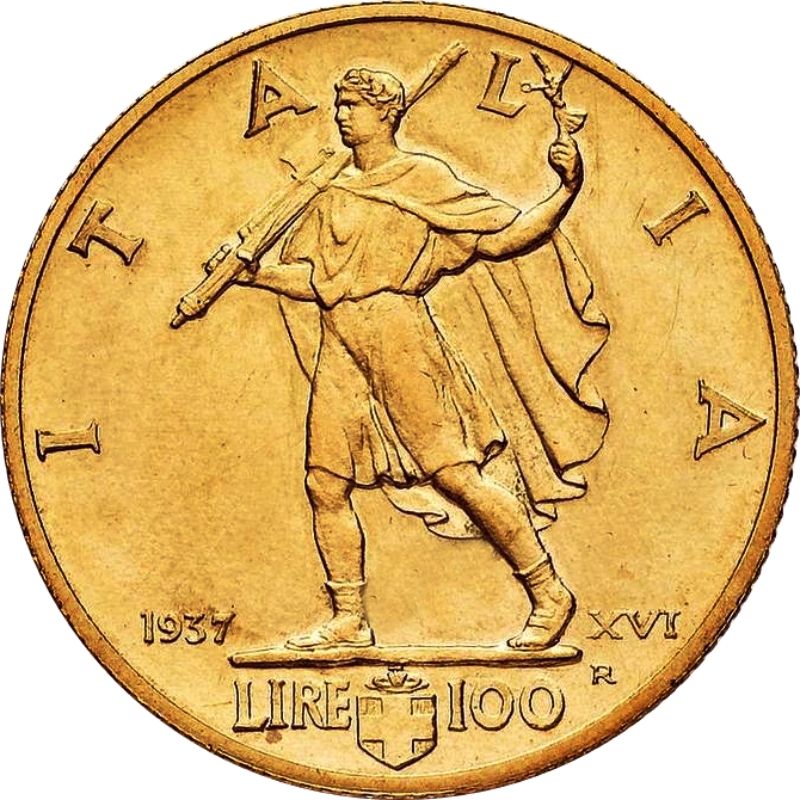 Reverso de 100 Liras "Littore" - Vittorio Emanuele III (Small issue)