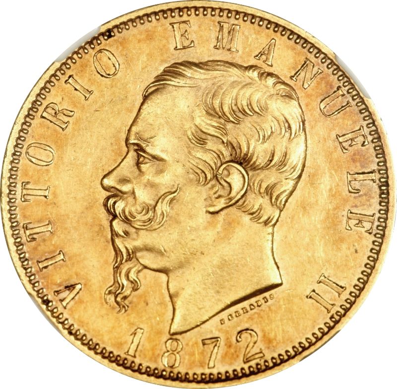 Anverso de 100 Liras - Vittorio Emanuele II