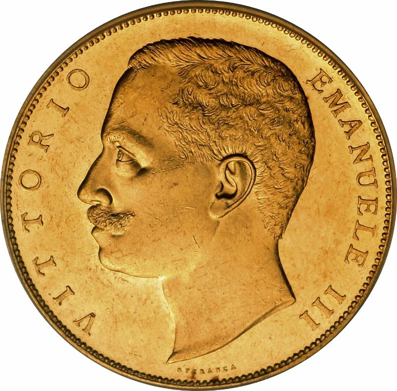 Anverso de 100 Liras - Vittorio Emanuele III