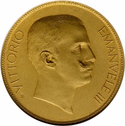 Anverso de 100 Liras - Vittorio Emanuele III