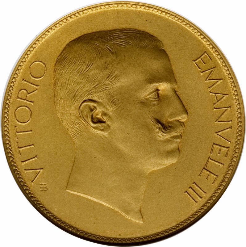 Anverso de 100 Liras - Vittorio Emanuele III