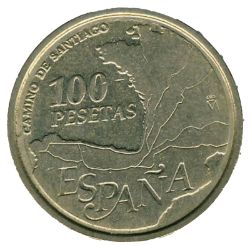 Anverso de 100 Pesetas (Camino de Santiago)