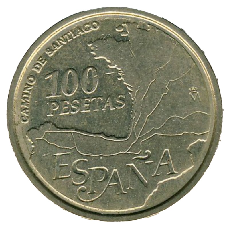 Anverso de 100 Pesetas (Camino de Santiago)