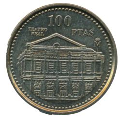 Anverso de 100 Pesetas - Juan Carlos I (Teatro Real)