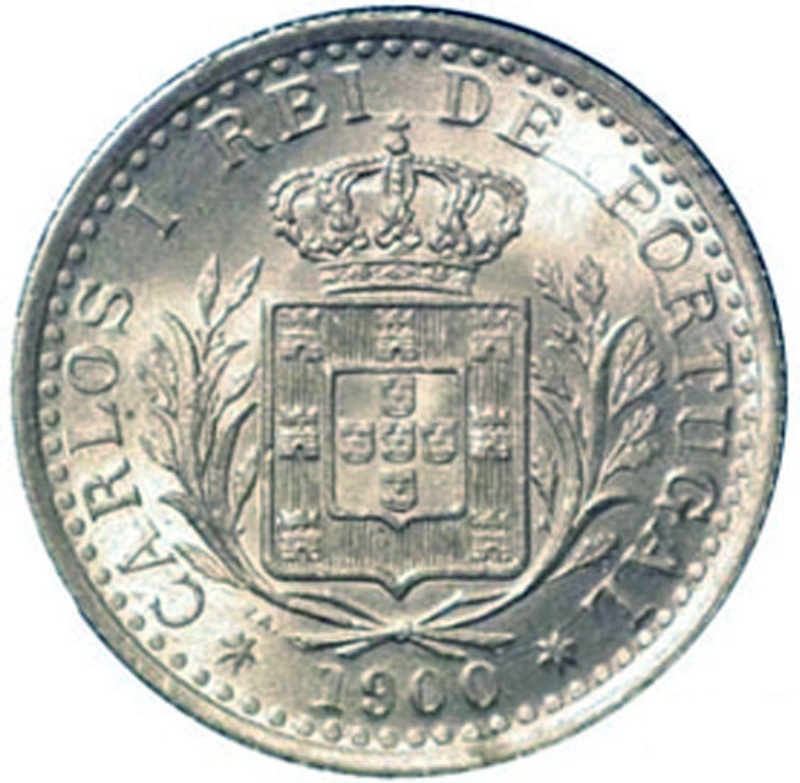 Moneda 100 Reales (Réais) - Carlos I | 1900 - Anverso Anverso de 100 Reales (Réais) - Carlos I