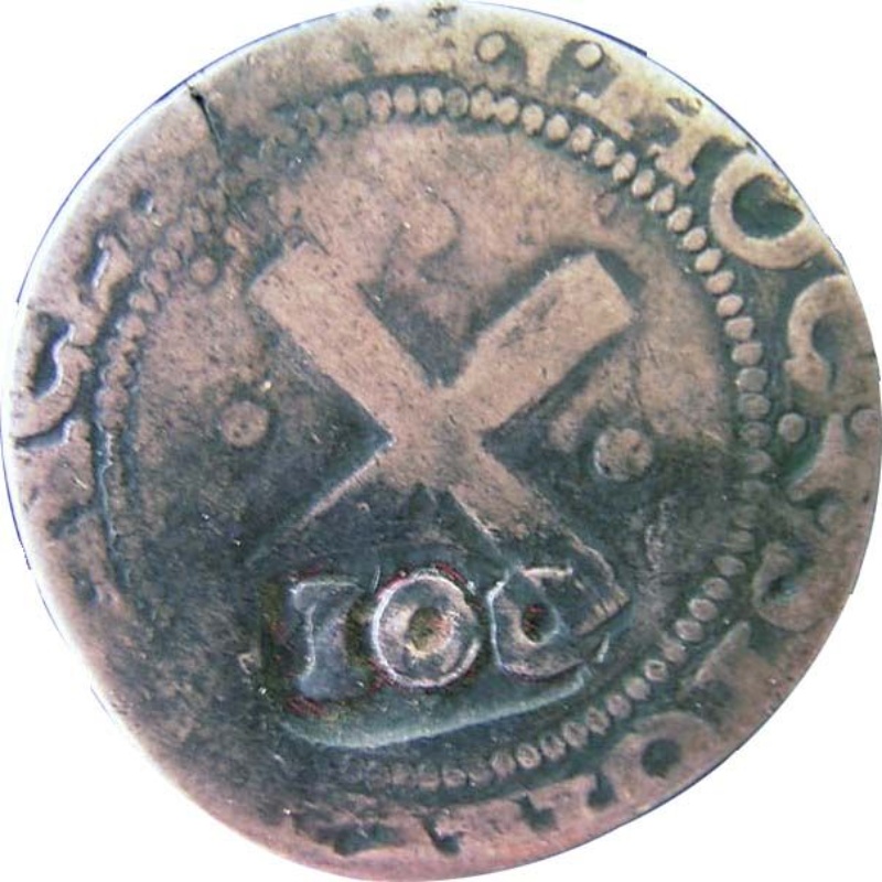 Anverso de 100 Reales (Réais) - João IV (Contramarca "100" sobre LXXX Reales (Réais))
