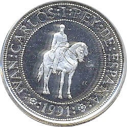 Anverso de 1000 Pesetas (Simón Bolívar y San Martín)