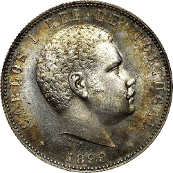 Anverso de 1000 Reales (Réais) - Carlos I