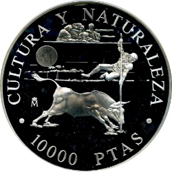 Reverso de 10.000 Pesetas (El Parasol)