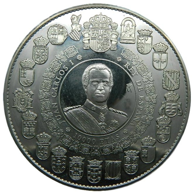 Anverso de 10.000 Pesetas - Juan Carlos I (Armas Imperiales)