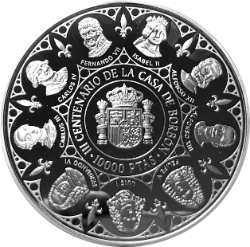 Reverso de 10.000 Pesetas - Juan Carlos I (La Familia Real)