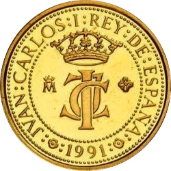 Anverso de 10.000 Pesetas - Juan Carlos I (Túpac Amaru II)