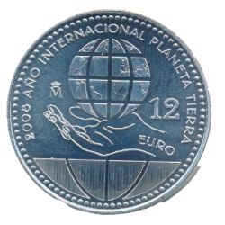 Anverso de 12 Euros - Juan Carlos I (Año Internacional del Planeta Tierra)