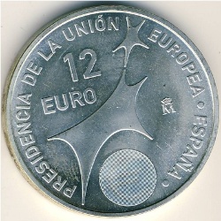 Anverso de 12 Euros - Juan Carlos I (Presidencia Española)