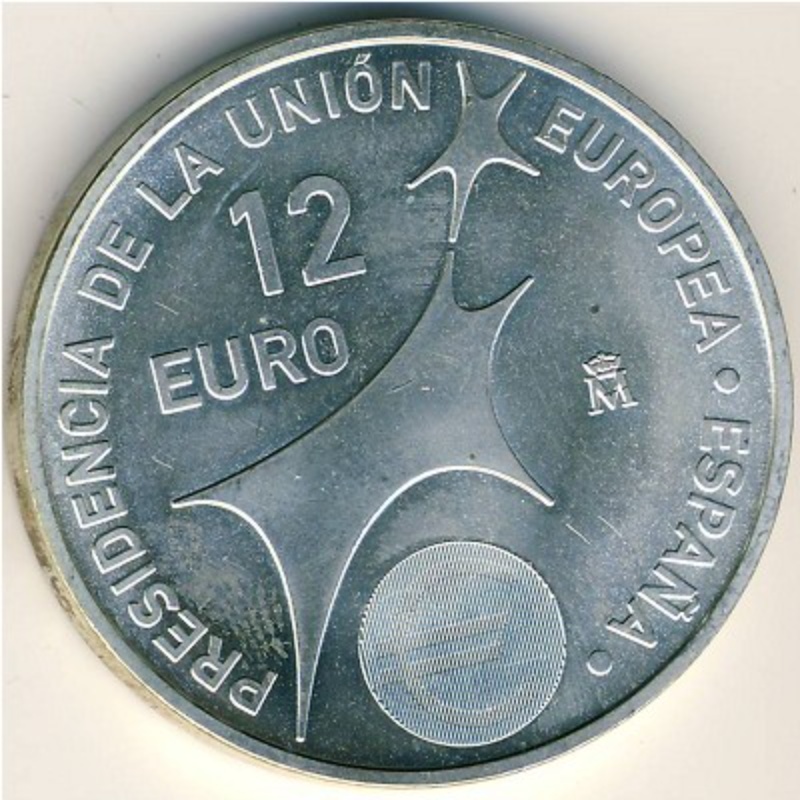 Anverso de 12 Euros - Juan Carlos I (Presidencia Española)