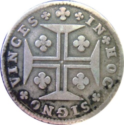 Reverso de 12 Vinténs - João V (ceca de Lisboa)
