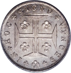 Reverso de 12 Vinténs - María I