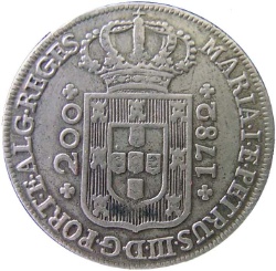 Anverso de 12 Vinténs - María I y Pedro III