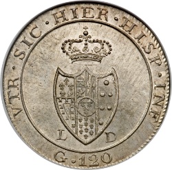 Reverso de 120 Grani - Ferdinando IV