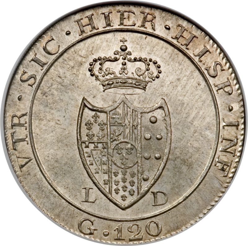 Moneda 120 Grani - Ferdinando IV | 1805 - Reverso Reverso de 120 Grani - Ferdinando IV