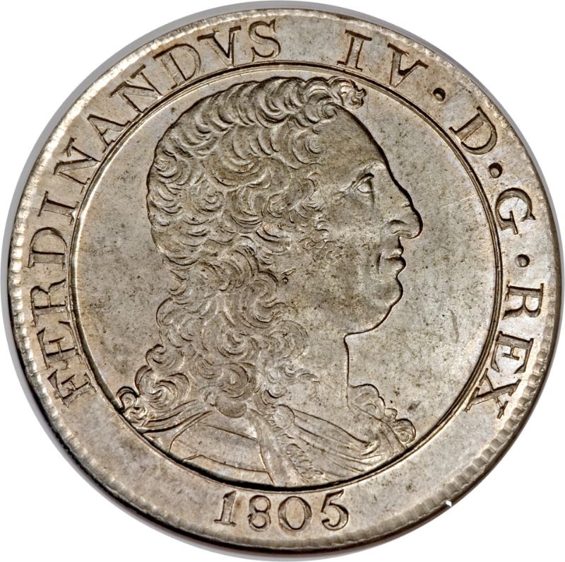 Moneda 120 Grani - Ferdinando IV | 1805 - Anverso Anverso de 120 Grani - Ferdinando IV