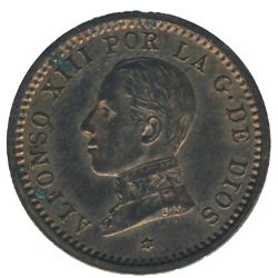 Reverso de 2 Céntimos - Alfonso XIII (5º retrato)