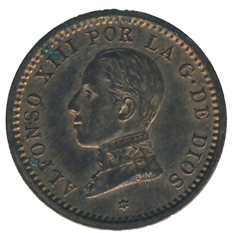 Reverso de 2 Céntimos - Alfonso XIII (5º retrato)