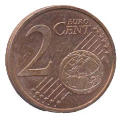 Reverso de 2 Céntimos de euro (2º tipo)
