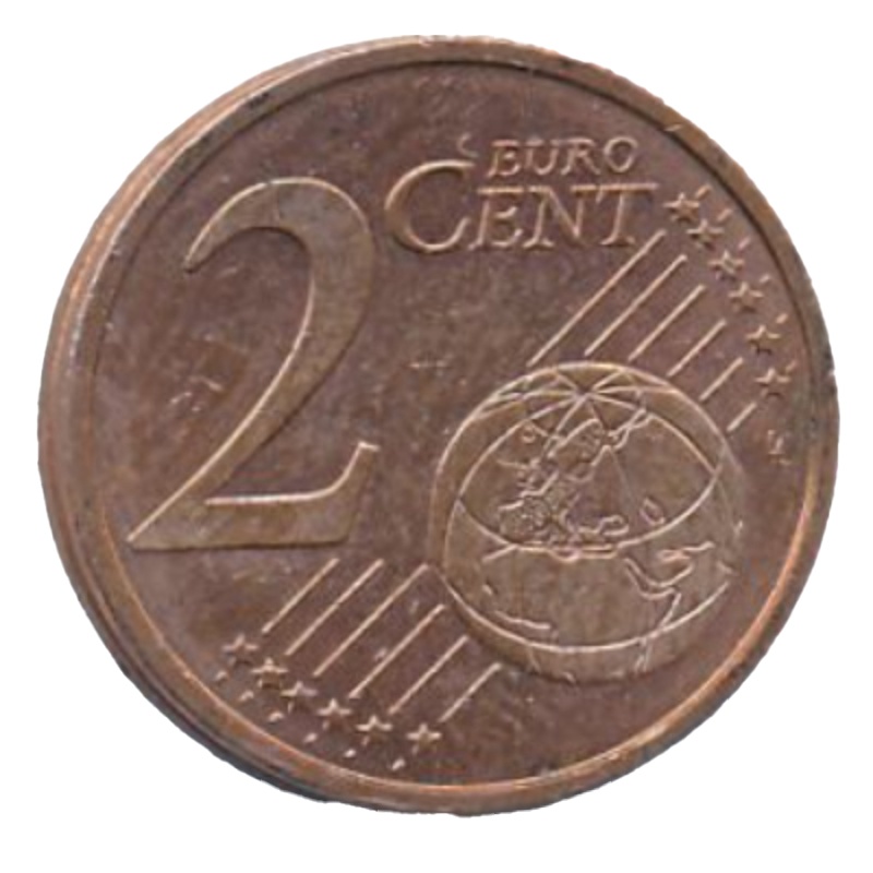 Reverso de 2 Céntimos de euro (2º tipo)