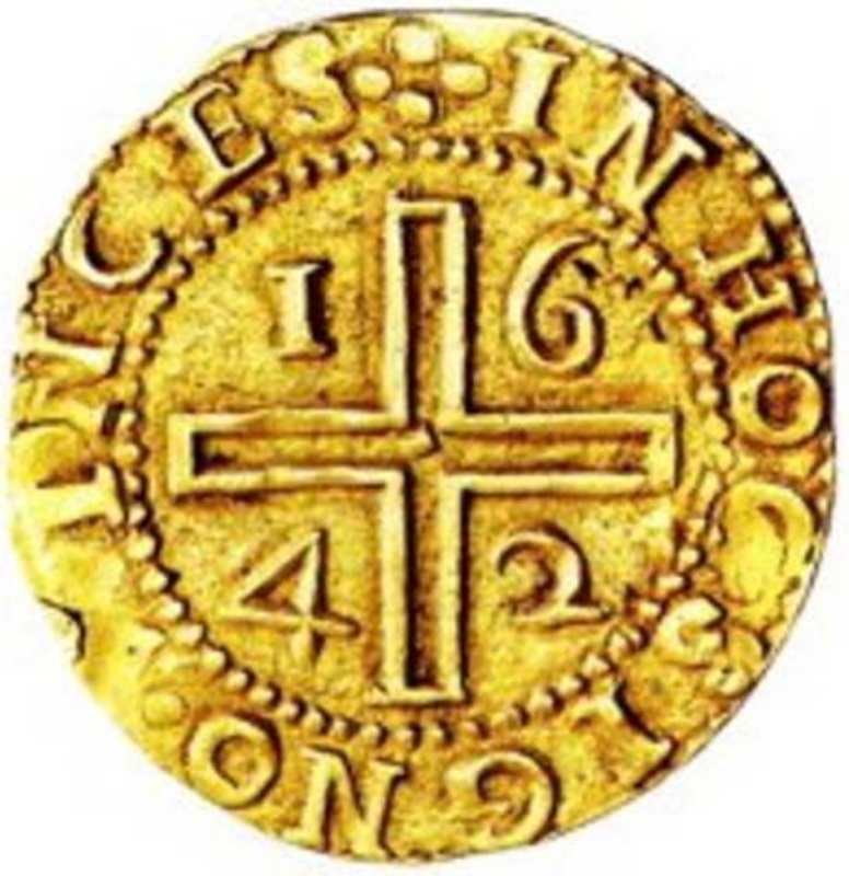 Moneda 2 Cruzados - João IV (ceca de Lisboa) | 1642 - 1647 - Reverso Reverso de 2 Cruzados - João IV (ceca de Lisboa)