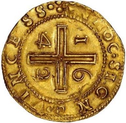 Reverso de 2 Cruzados - João IV (ceca de Lisboa)