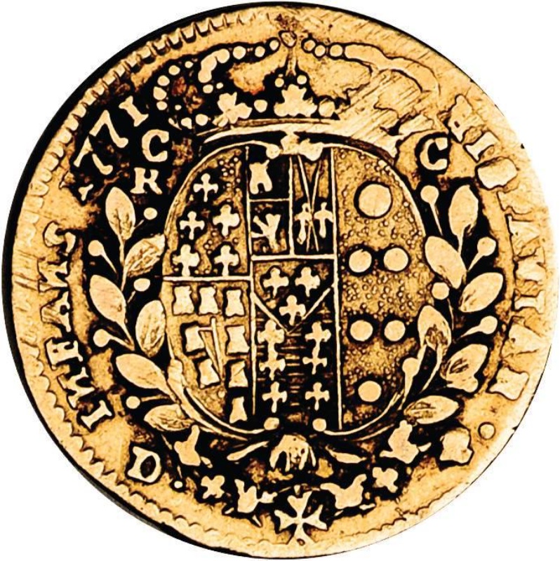 Reverso de 2 Ducati - Ferdinando IV