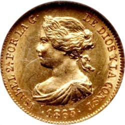 Anverso de 2 Escudos - Isabel II