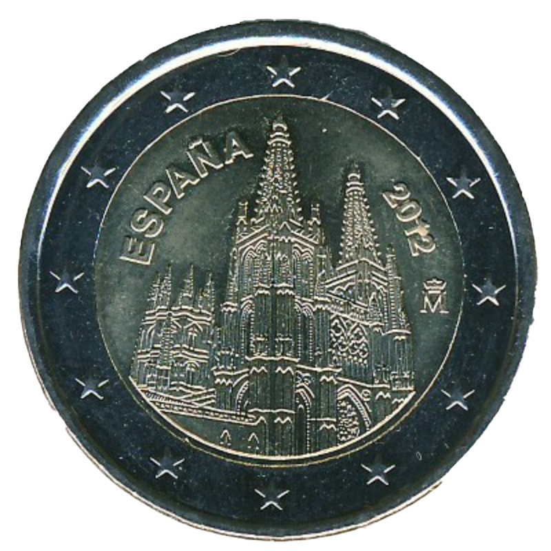 Anverso de 2 Euros (Catedral de Burgos)