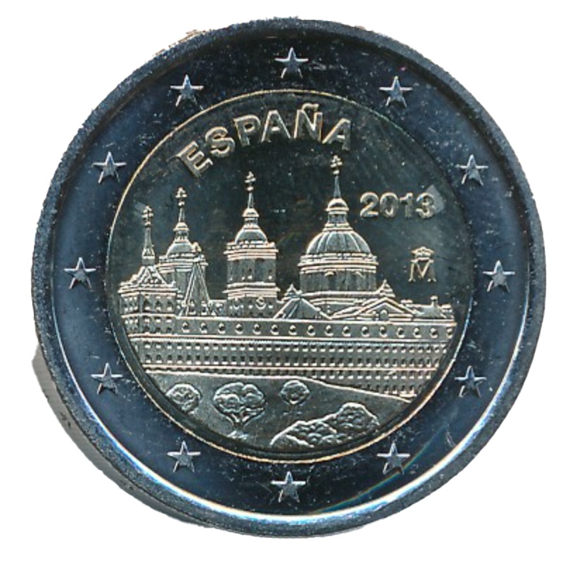 Anverso de 2 Euros (Escorial)