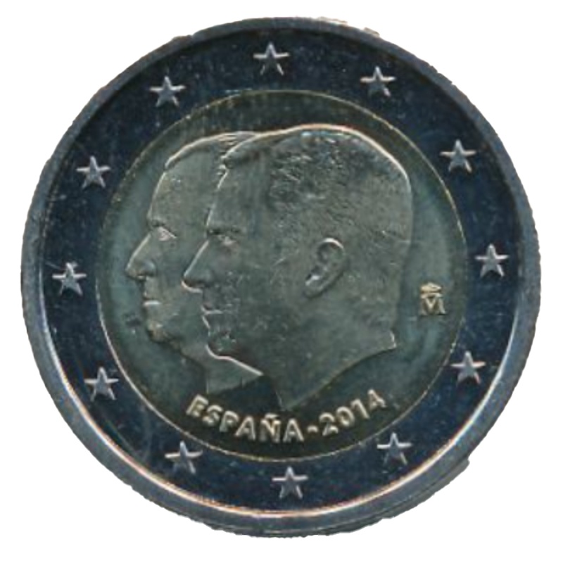 Moneda 2 Euros - Felipe VI (Acceso al Trono Español) | 2014 - Anverso Anverso de 2 Euros - Felipe VI (Acceso al Trono Español)