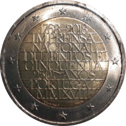 Anverso de 2 Euros (Impresa Nacional - Casa de la Moneda Nacional)