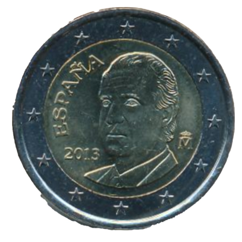 Anverso de 2 Euros - Juan Carlos I (2º tipo - 2º mapa)