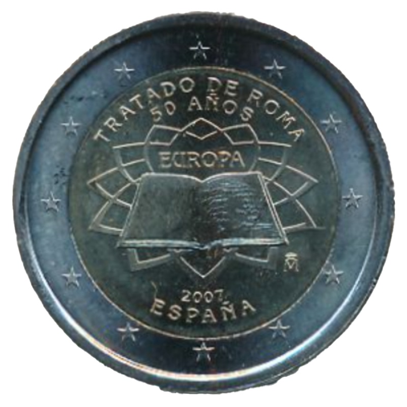 Anverso de 2 Euros (Tratado de Roma)