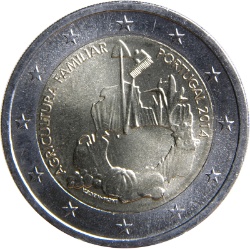 Anverso de 2 Euros (agricultura familiar)