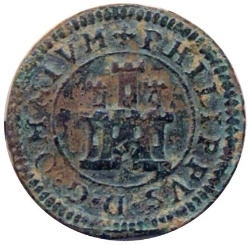 Anverso de 2 Maravedís - Felipe II (Segovia, molidos)