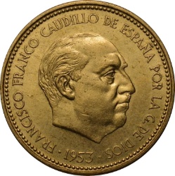 Anverso de 2 ½ Pesetas - Francisco Franco