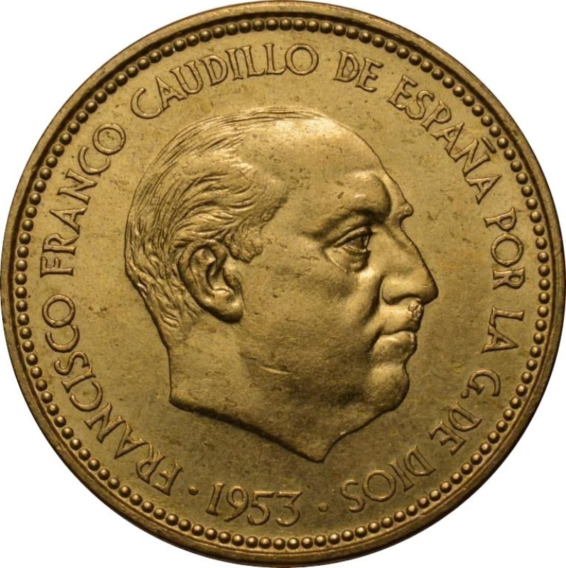 Moneda 2 ½ Pesetas - Francisco Franco | 1954 - 1971 - Anverso Anverso de 2 ½ Pesetas - Francisco Franco