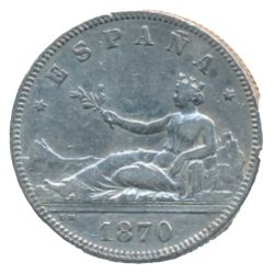 Reverso de 2 Pesetas - Gobierno provisional